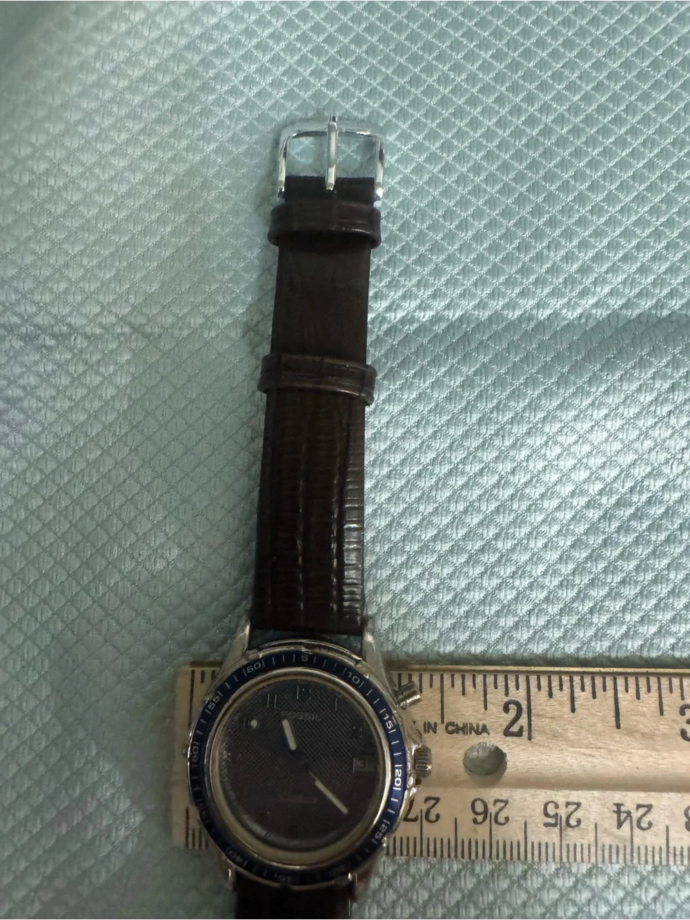 Fossil Star Master Men’s Dark Brown Leather Strap Watch with Silver Case